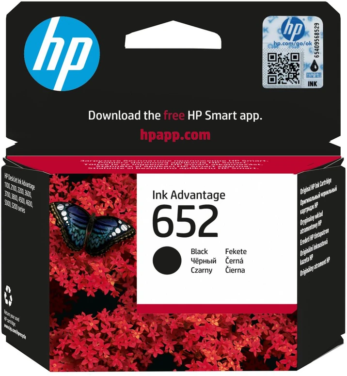 Hewlett Packard (HP) HP 652 Juodas originalus rašalo kasetė (360 puslapių)
