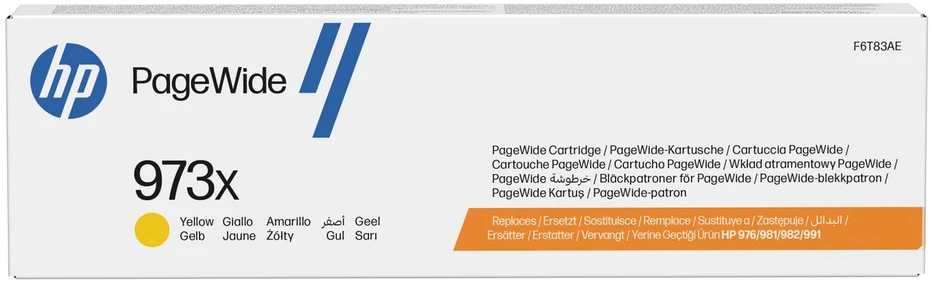 „Hewlett Packard“ (HP) „HP 973X High Yield Geltona Original PageWide“ kasetė (7 000 puslapių)