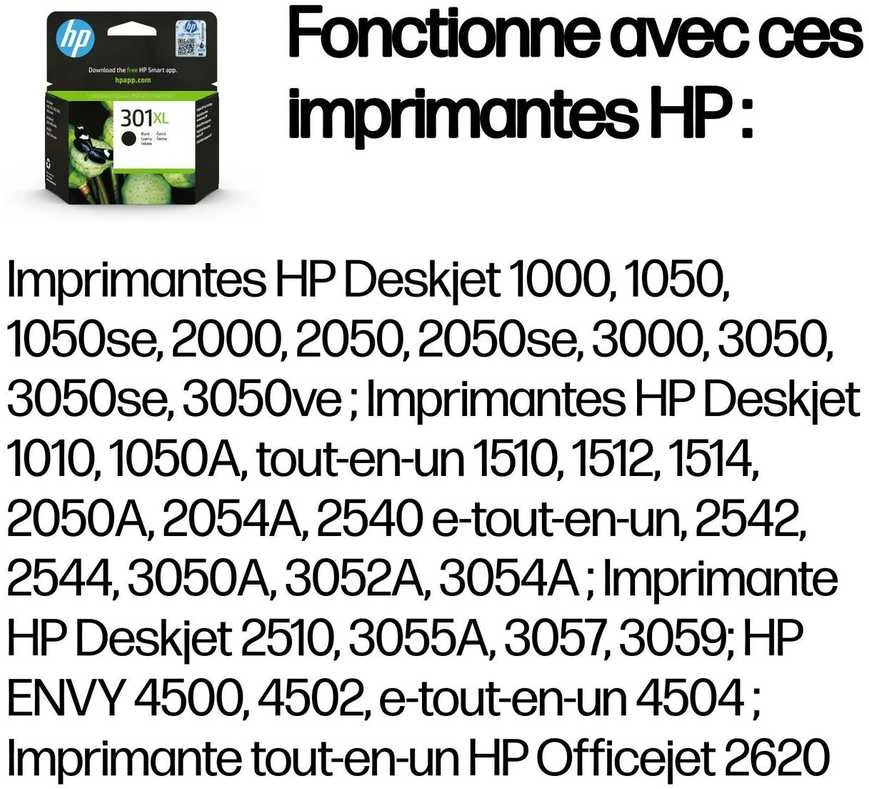 Hewlett Packard (HP) HP 301XL didelės talpos juodo rašalo kasetė, 480 puslapių, skirta HP Deskjet 1000, 1050, 2050, 3000, 3050