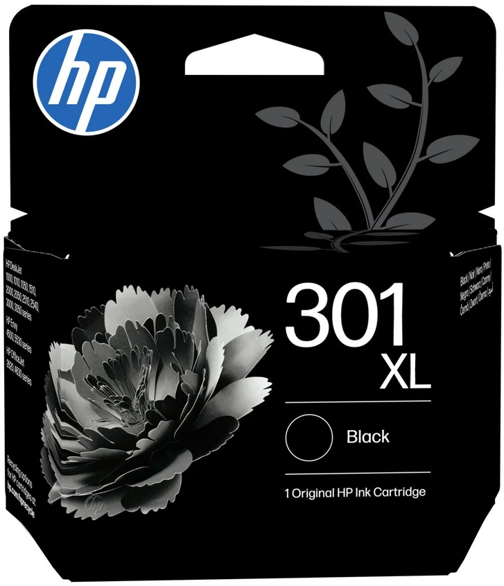 Hewlett Packard (HP) HP 301XL didelės talpos juodo rašalo kasetė, 480 puslapių, skirta HP Deskjet 1000, 1050, 2050, 3000, 3050