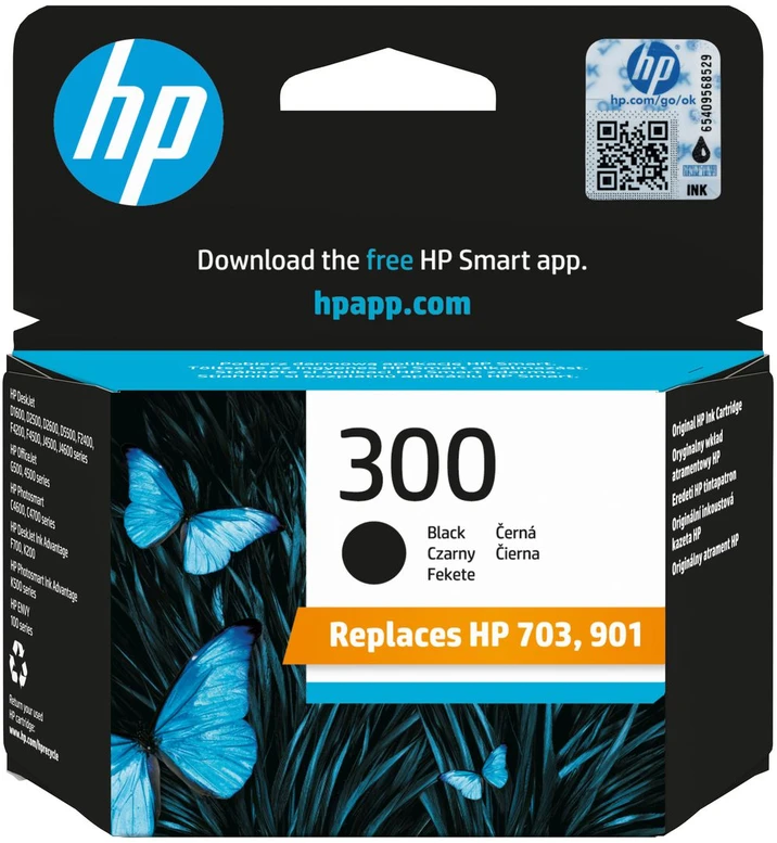 Hewlett Packard (HP) HP 300 Juodas rašalo kasetė su Vivera rašalu, 200 puslapių, skirta HP DeskJet D2560, F4280, F4500