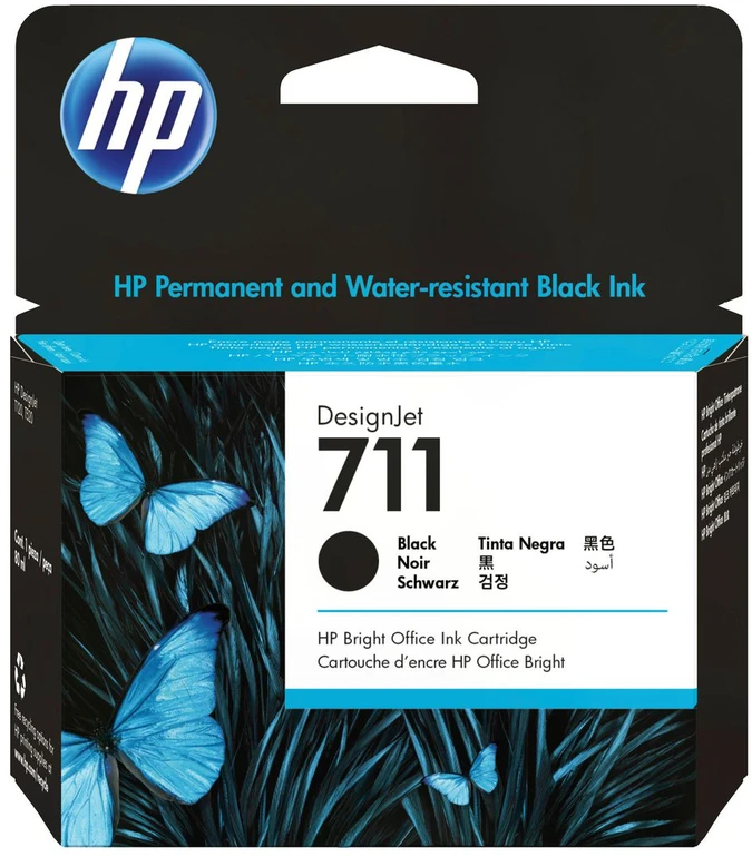 Hewlett Packard (HP) HP 711 80 ml Juodas DesignJet rašalo kasetė