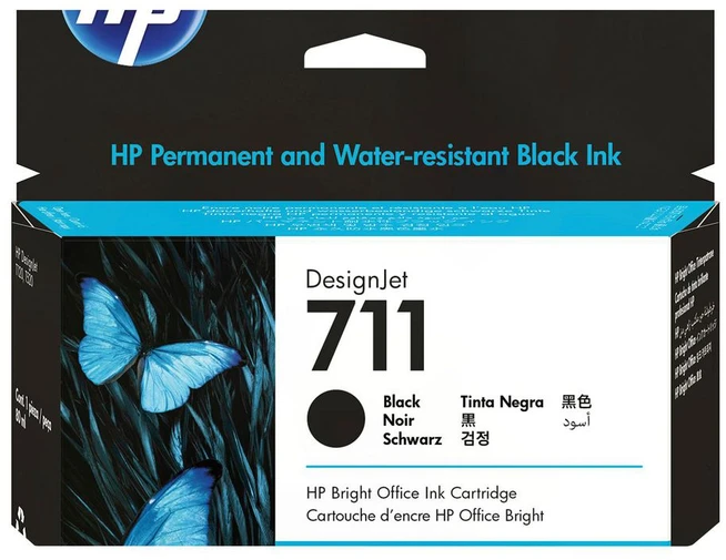 Hewlett Packard (HP) HP 711 80 ml Juodas DesignJet rašalo kasetė