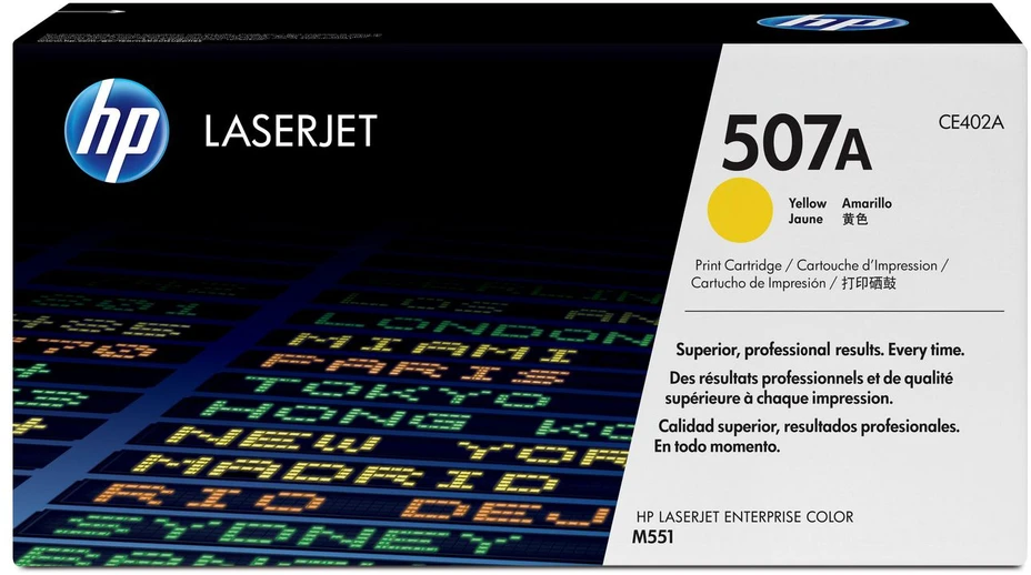 Hewlett Packard (HP) HP 507A Geltona Toneris Cartridge, 6000 puslapių, skirta HP LaserJet Enterprise 500 color M551