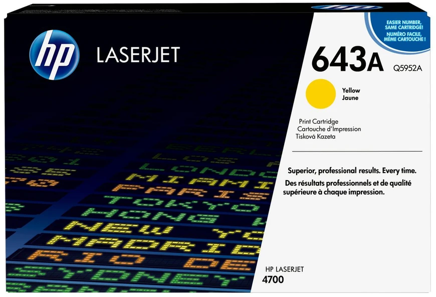 Hewlett Packard (HP) Toneris HP 643A Geltonasis originalas (Q5952A)