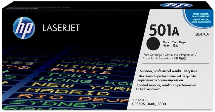 Hewlett Packard (HP) Toneris HP 501A Juodas originalas (Q6470- 67901)