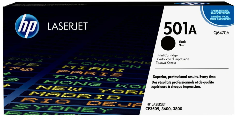 Hewlett Packard (HP) Toneris HP 501A Juodas originalas (Q6470- 67901)