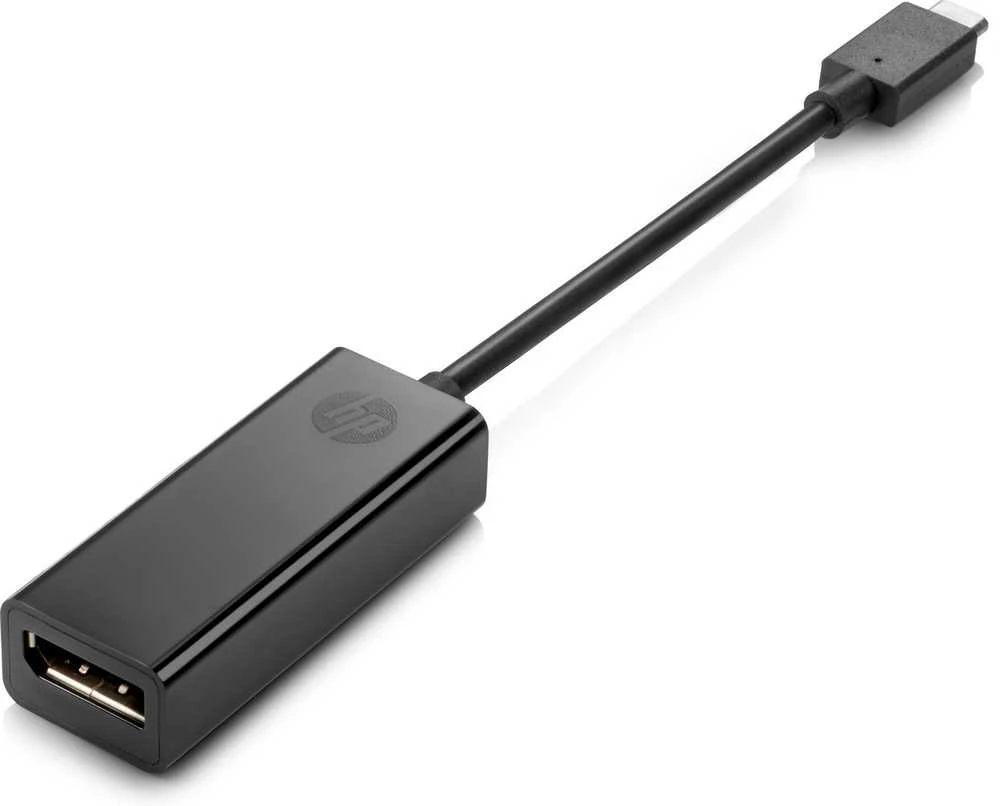 Hewlett Packard (HP) AV adapteris HP USB-C-zu-DP adapteris išorinė USB vaizdo plokštė juoda