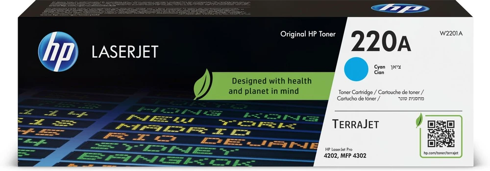 Hewlett Packard (HP) HP 220A žalsvai mėlyna originali LaserJet dažų kasetė