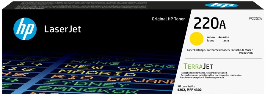 Hewlett Packard (HP) HP 220A Geltona originali LaserJet dažų kasetė