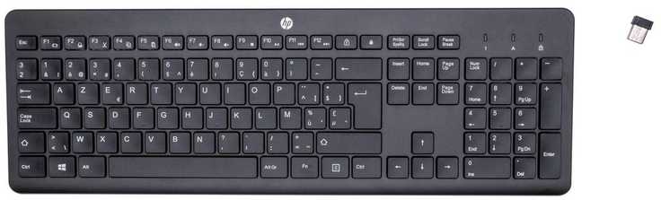 Klaviatūra HP 230 (230 Belaidė klaviatūra Juodas)