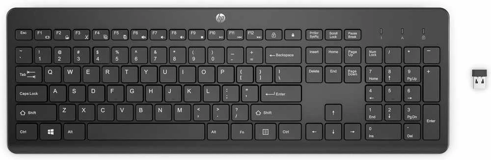 Hewlett Packard (HP) HP Klaviatūra 230 Belaidė klaviatūra USB-A Juodas