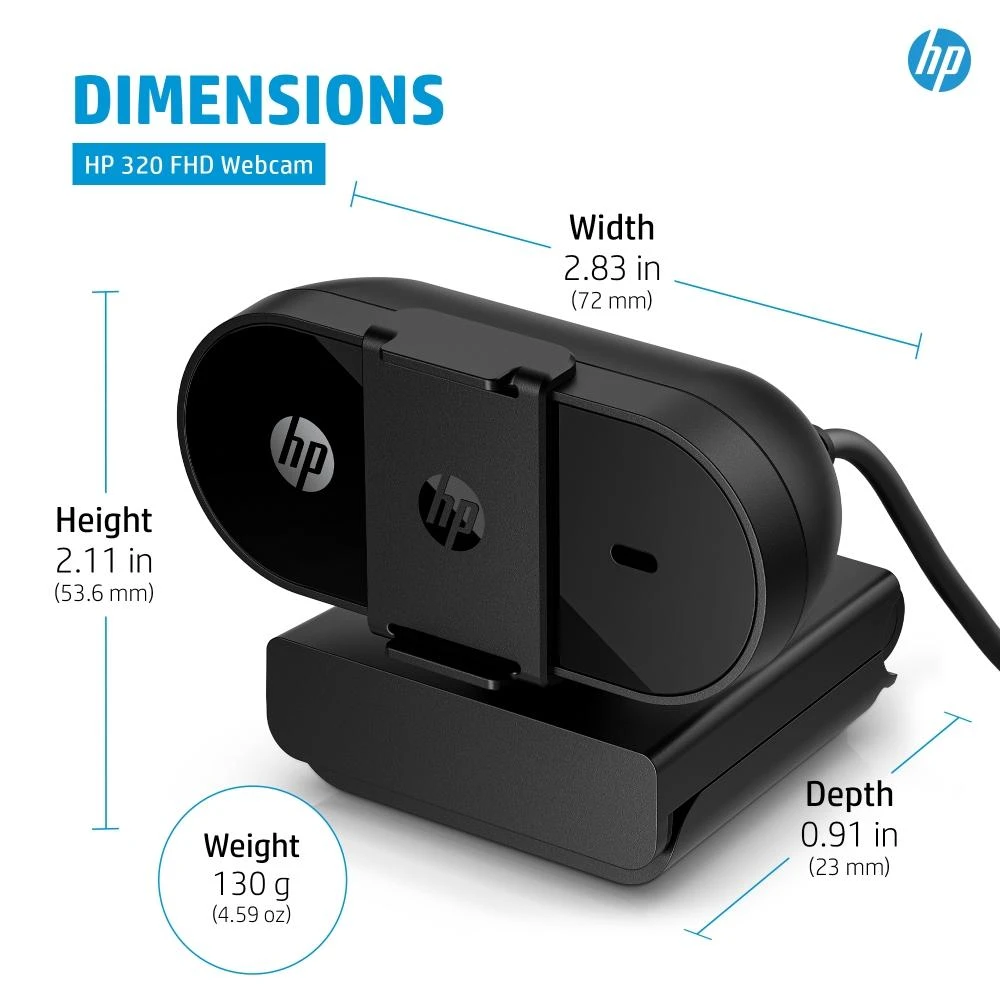 Hewlett Packard (HP) HP 320 FHD USB-A internetinė kamera