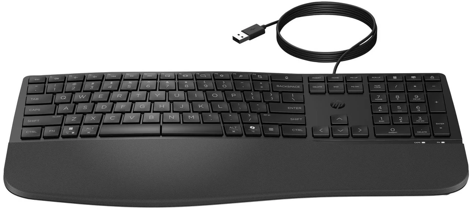 HP 480 Comfort laidinė klaviatūra, viso dydžio (100 %), laidinė, USB, juoda