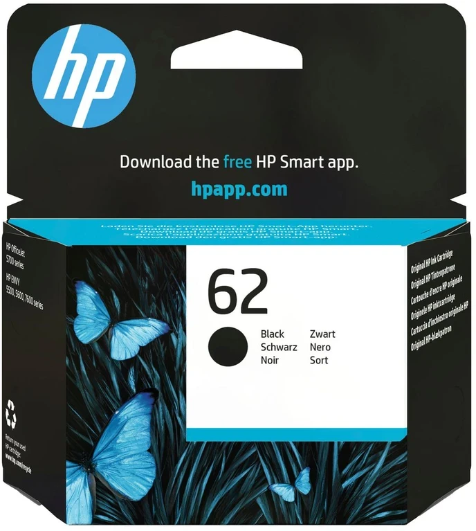 HP 62 Juodas Original Ink Cartridge
