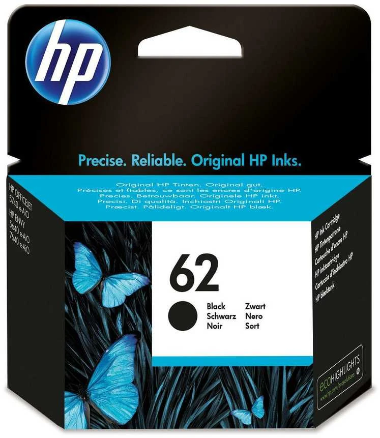 Hewlett Packard (HP) HP 62 (C2P04AE) Rašalinė kasetė, Juoda