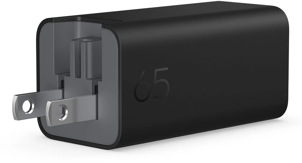 HP 65 W USB-C nešiojamojo kompiuterio GaN kintamosios srovės sieninis maitinimo adapteris ir nešiojamojo kompiuterio įkroviklis