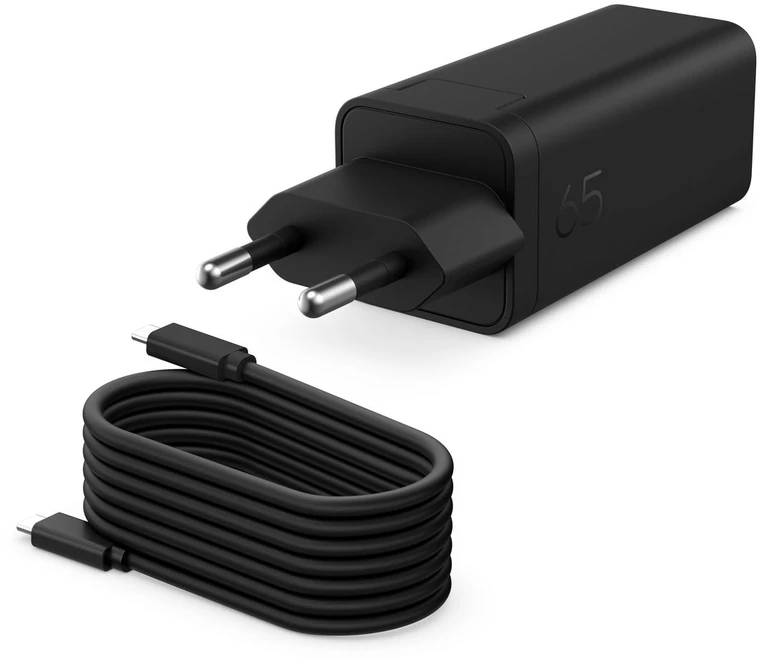 HP 65 W USB-C nešiojamojo kompiuterio GaN kintamosios srovės sieninis maitinimo adapteris ir nešiojamojo kompiuterio įkroviklis