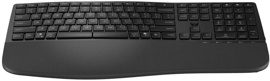 Klaviatūra HP 680 CFT dviejų režimų KBD FR, viso dydžio (100 %), belaidis, radijo dažnių belaidis ryšys + „Bluetooth“, juodas