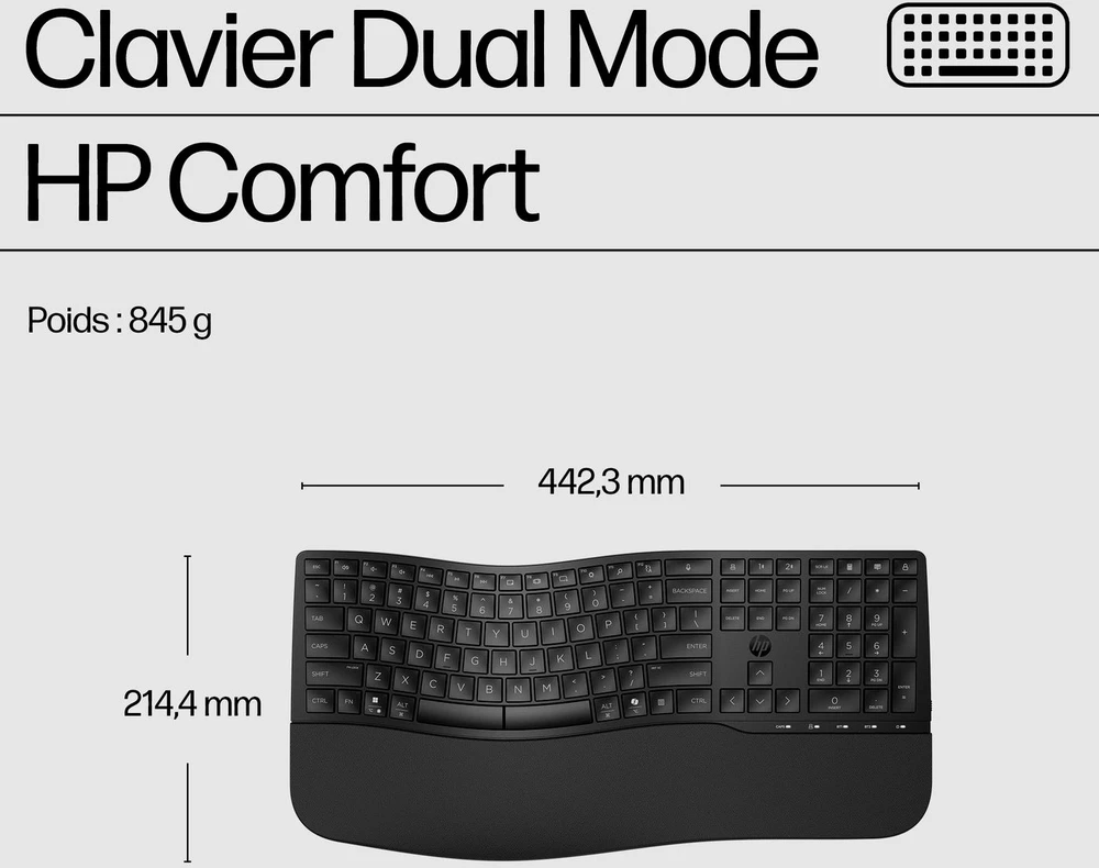 Klaviatūra ir pelė Kit HP 685 Comfort Dual-Mode, Multi-Device, 23 Programmable Keys