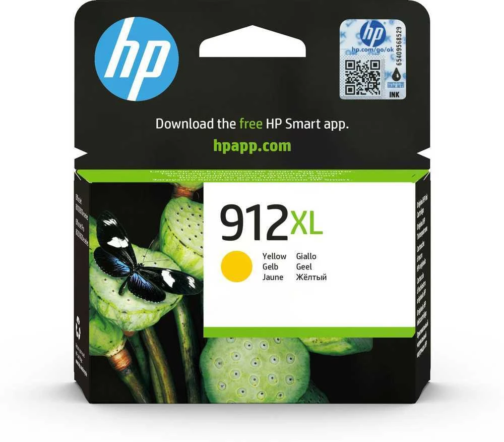 Hewlett Packard (HP) HP 912XL didelio našumo geltonas rašalas