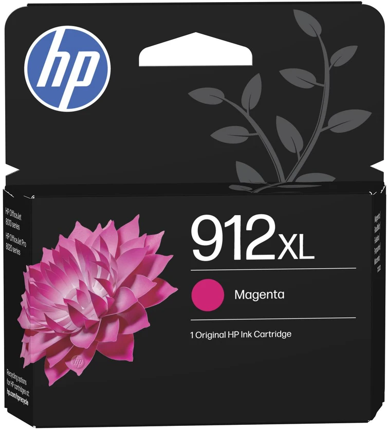 HP 912Xl didelės talpos rausvai raudona rašalo kasetė