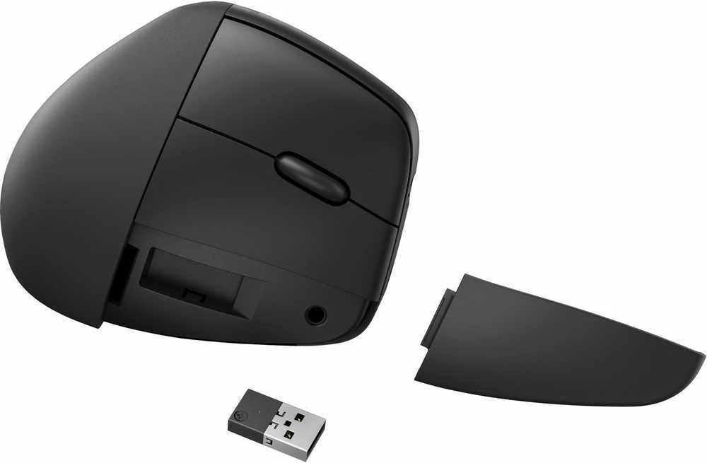 Hewlett Packard (HP) HP 925 Ergonomic Vertical Wireless Bluetooth Pelė - Detachable Riešo atrama, Multi-Surface - Juodas