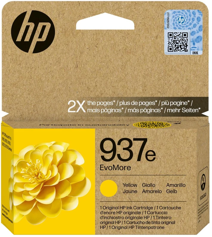 HP No. 937 geltona Instant Ink EVOMORE