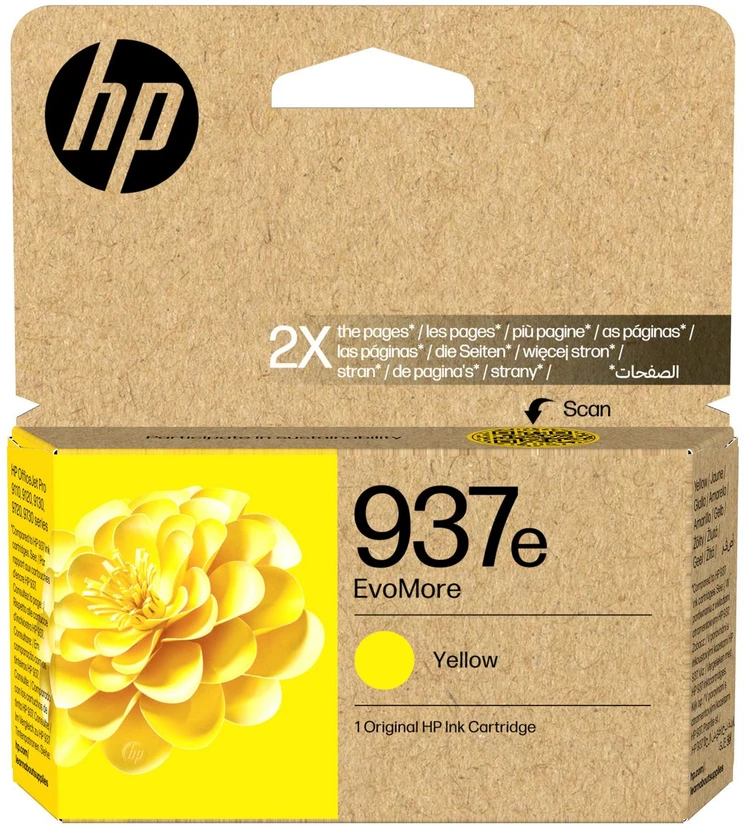 HP No. 937 geltona Instant Ink EVOMORE