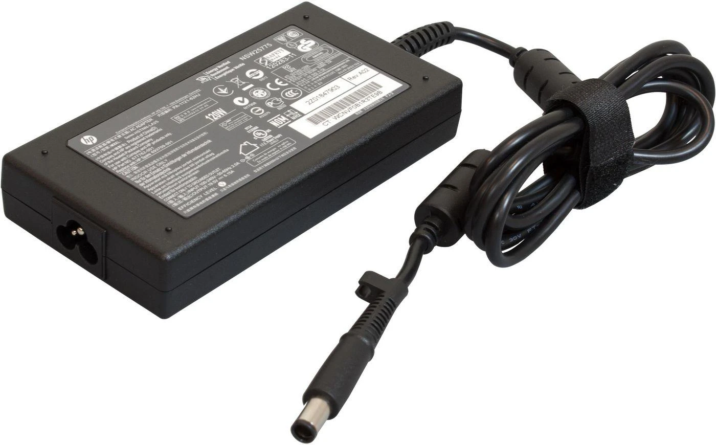 HP 120 W adapteris su laidu ir apvaliu kištuku