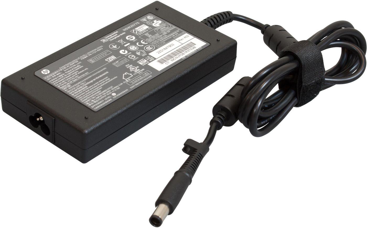 Hewlett Packard (HP) HP 120 W nešiojamojo kompiuterio maitinimo adapteris, (391174-001)