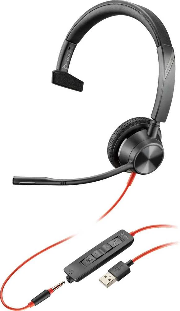 HP Blackwire 3315 vienos ausies ausinės su pulteliu