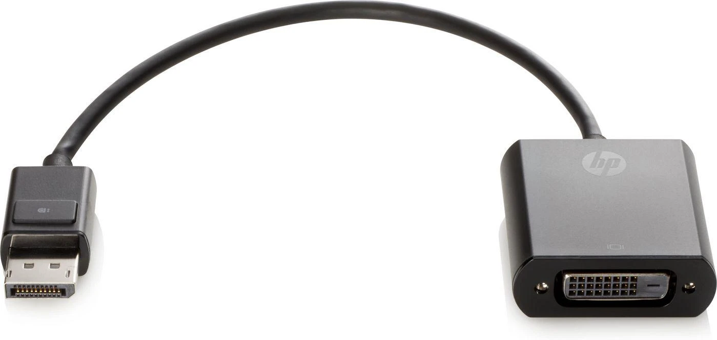 Juodas HP DisplayPort į DVI-D adapteris