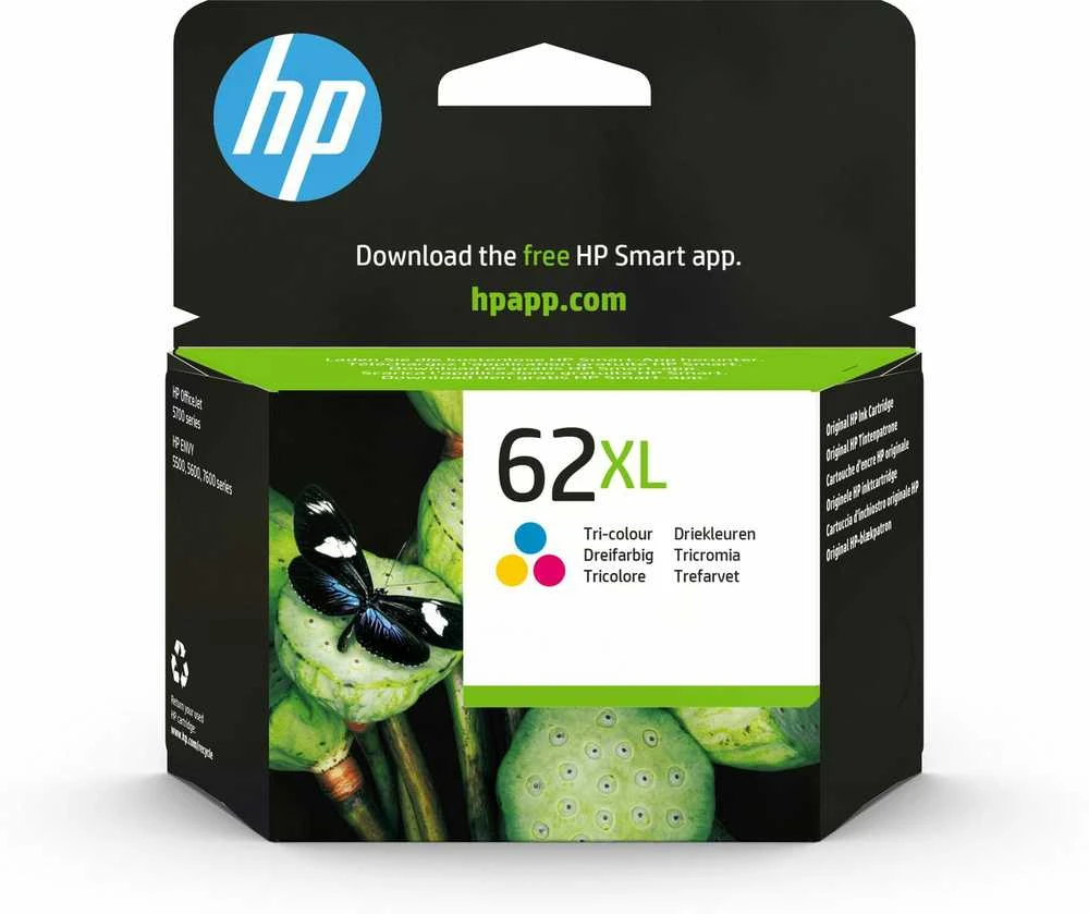 Hewlett Packard (HP) Ink C/M/Y, 9ml No. 62XL High capacity