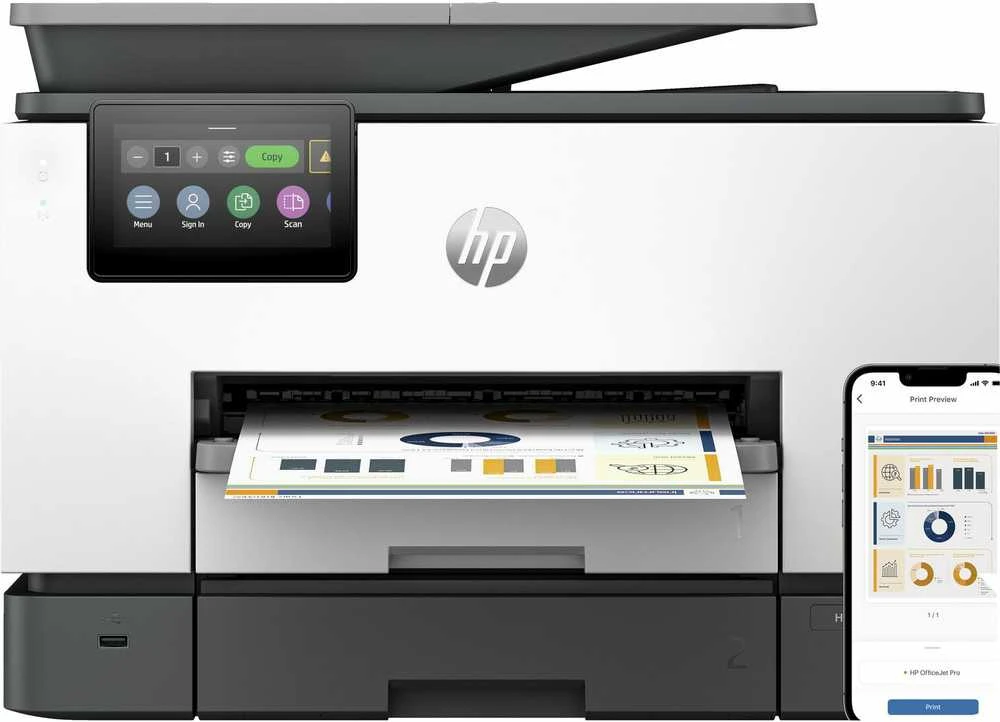 Hewlett Packard (HP) HP OfficeJet Pro 9130b belaidis daugiafunkcis spalvotas Spausdintuvas, dvipusis spausdinimas; Kopijavimo aparatas, Skaitytuvas