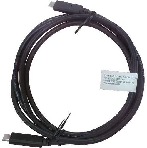 Hewlett Packard (HP) HP L42425-001, 1,8 m, USB C, USB C, USB 3.2 Gen 1 (3.1 Gen 1), Juoda