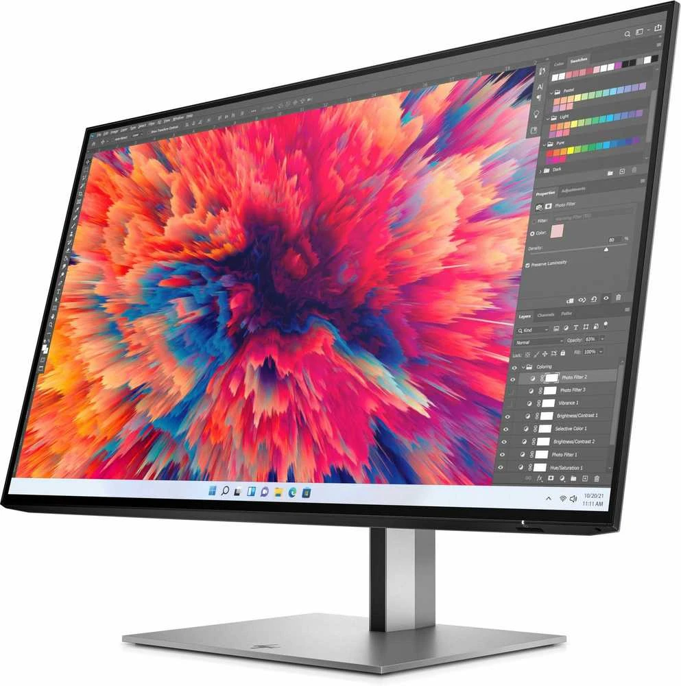 Monitorius Hewlett Packard (HP) HP Z24q G3 QHD ekranas, 60,5 cm (23,8"), 2560 x 1440 pikselių, „Quad HD“, LCD, 5 ms, sidabrinis