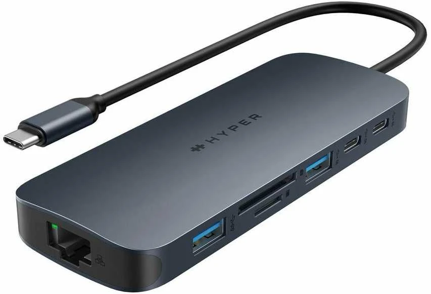 Hiper | „HyperDrive Next 11“ prievado USB-C šakotuvas | HD4006GL | Ethernet LAN (RJ-45) jungtys 1 | HDMI jungtys kiekis 2 x 4K 60Hz