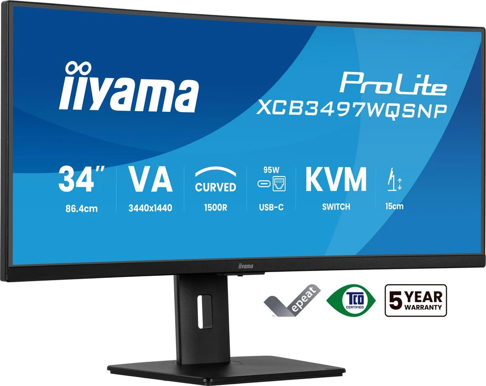 Monitorius iiyama ProLite XCB3497WQSNP-B1 - 120Hz | UWQHD | 34'' | VA | 0.4ms