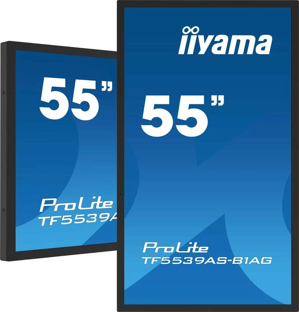 Monitorius iiyama 54,6", 139 cm, IPS LED, 3840 x 2160, 16:9, 5000:1, 8 ms, 40 kontaktinių taškų, HDMI x 2, DP x1, RJ-45