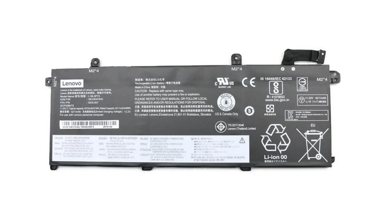 „Lenovo“ vidinė baterija, 3c, 50 Wh, ličio jonų, SMP