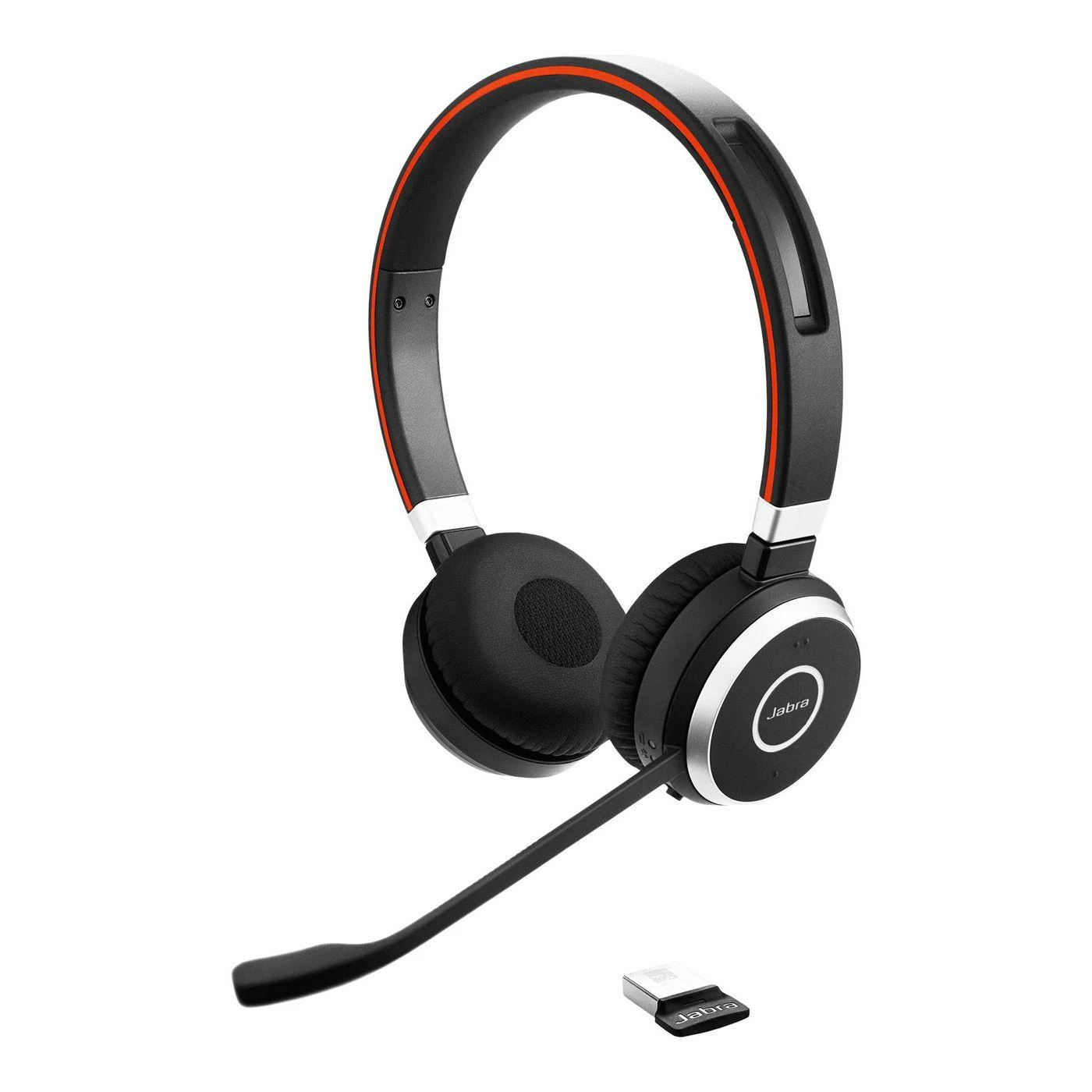 Jabra Evolve 65 SE UC Stereo Belaidės ausinės su mikrofonu, Bluetooth, Charging Stovas