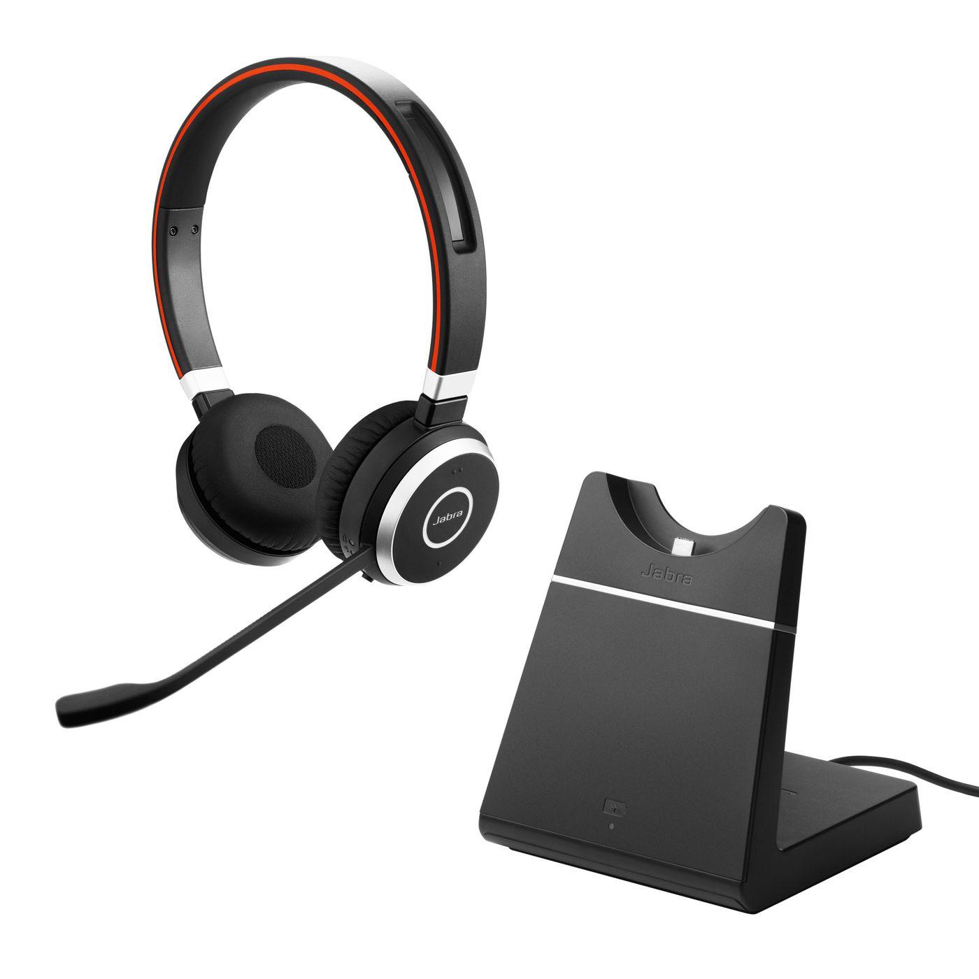 Jabra Evolve 65 UC Stereo - Ausinės - su lankeliu ant galvos - Office/Call center - Juodas - Dvipusės - China