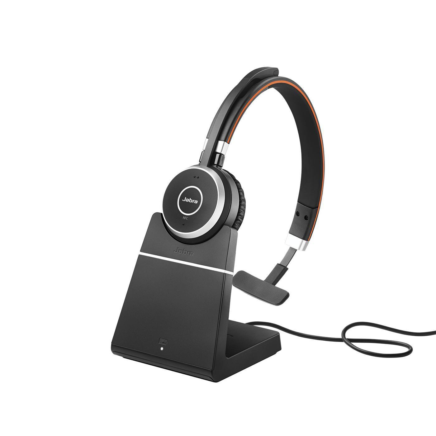 Ausinės Jabra Evolve 65 UC Mono + įkrovimo stovas