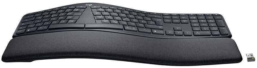 Logitech ERGO K860 SPLIT belaidė klaviatūra verslui, grafito spalvos, vokiečių kalba (Qwertz)