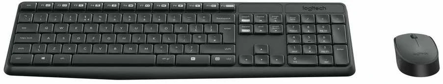 Klaviatūra Logitech MK235 combo, Pan Nordic Juodas, Wireless