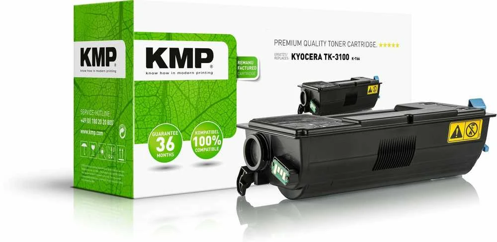 KMP K-T66 Toneris juodas, suderinamas su Kyocera TK-3100