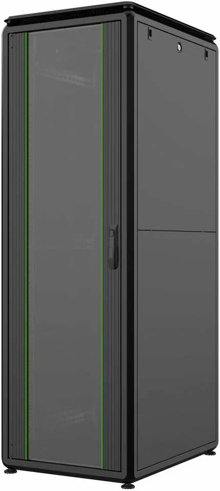 Lanview LOGON RDL36U68BL, Laisvai pastatomas stelažas, 36U, 600 kg, Rakto užraktas, Reguliuojamos kojelės, Kabelių tvarkymas