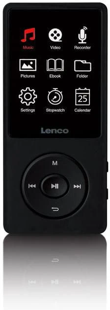 Lenco Xemio-669BK MP4 grotuvas su dużym wyświetlaczem Akku 8GB pilka