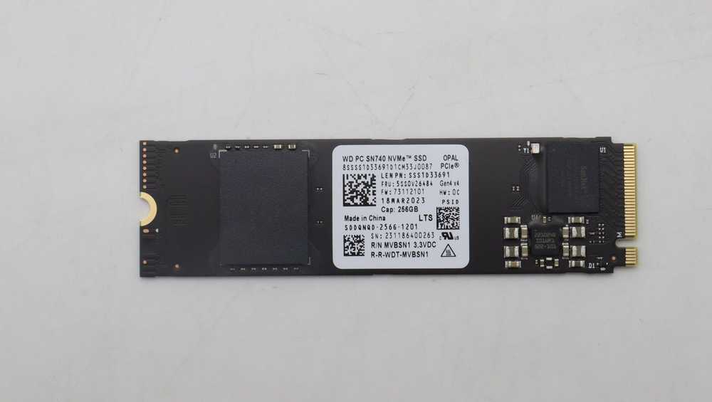Lenovo 256 GB M.2 NVMe SSD su PCIe 4x4 sąsaja